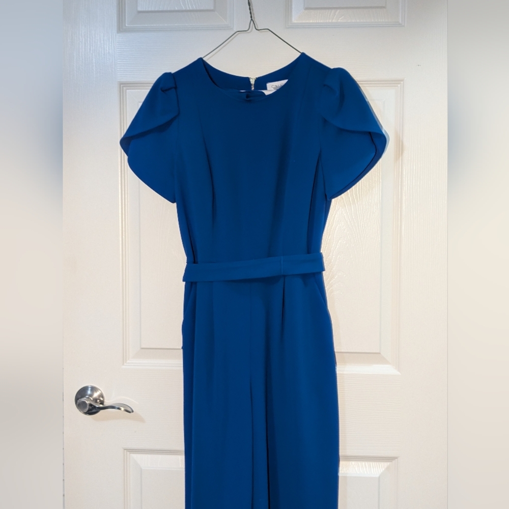Calvin Klein Cobalt Blue Long Jumpsuit - Picture 2 of 9